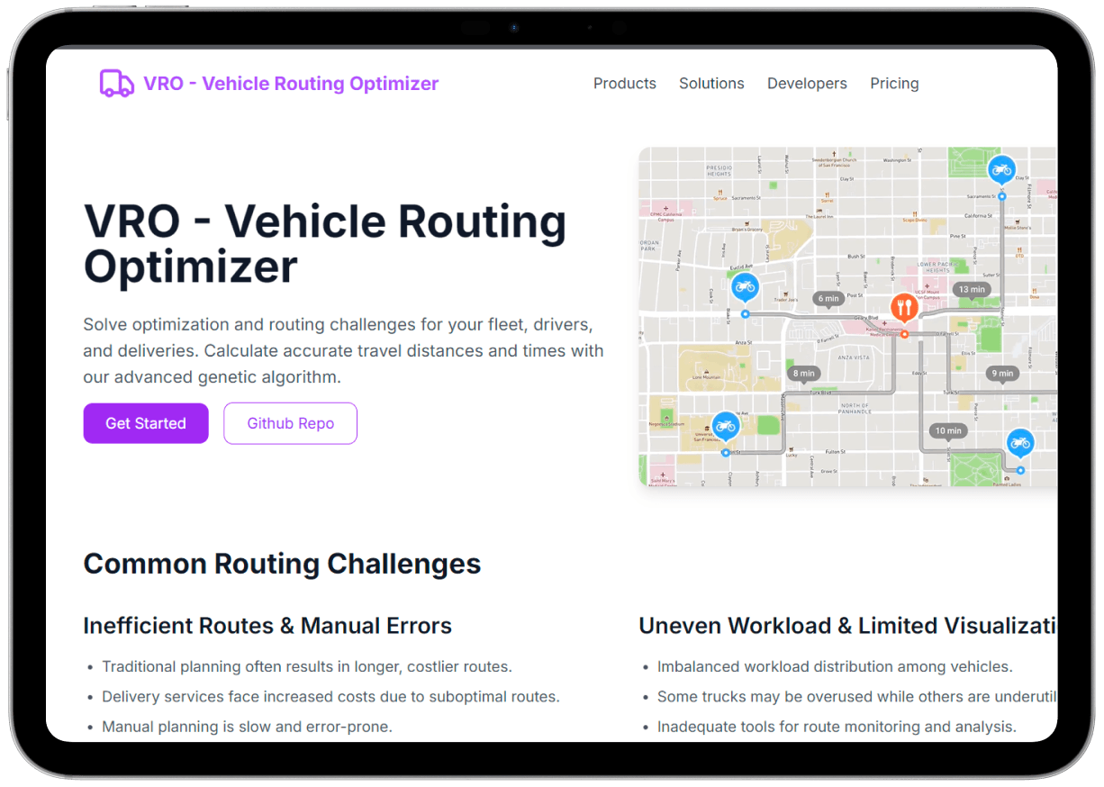 VRO: Vehicle Routing System project image